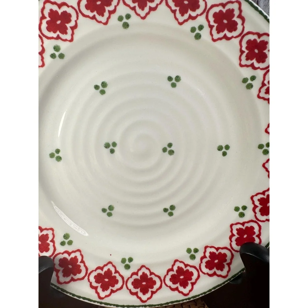 Portmeirion Dessert Side Plate Sophie Conran‎ Christmas Holly Green & Red 8